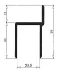 Profil aluminiowy zakończeniowy h l - 6000