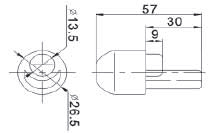 ADAPTER górny ø 27 mm do napinania plandeki