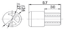 ADAPTER górny ø 34 mm do napinania plandeki