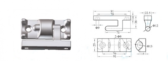 Forged hinge assembly l - 120 set